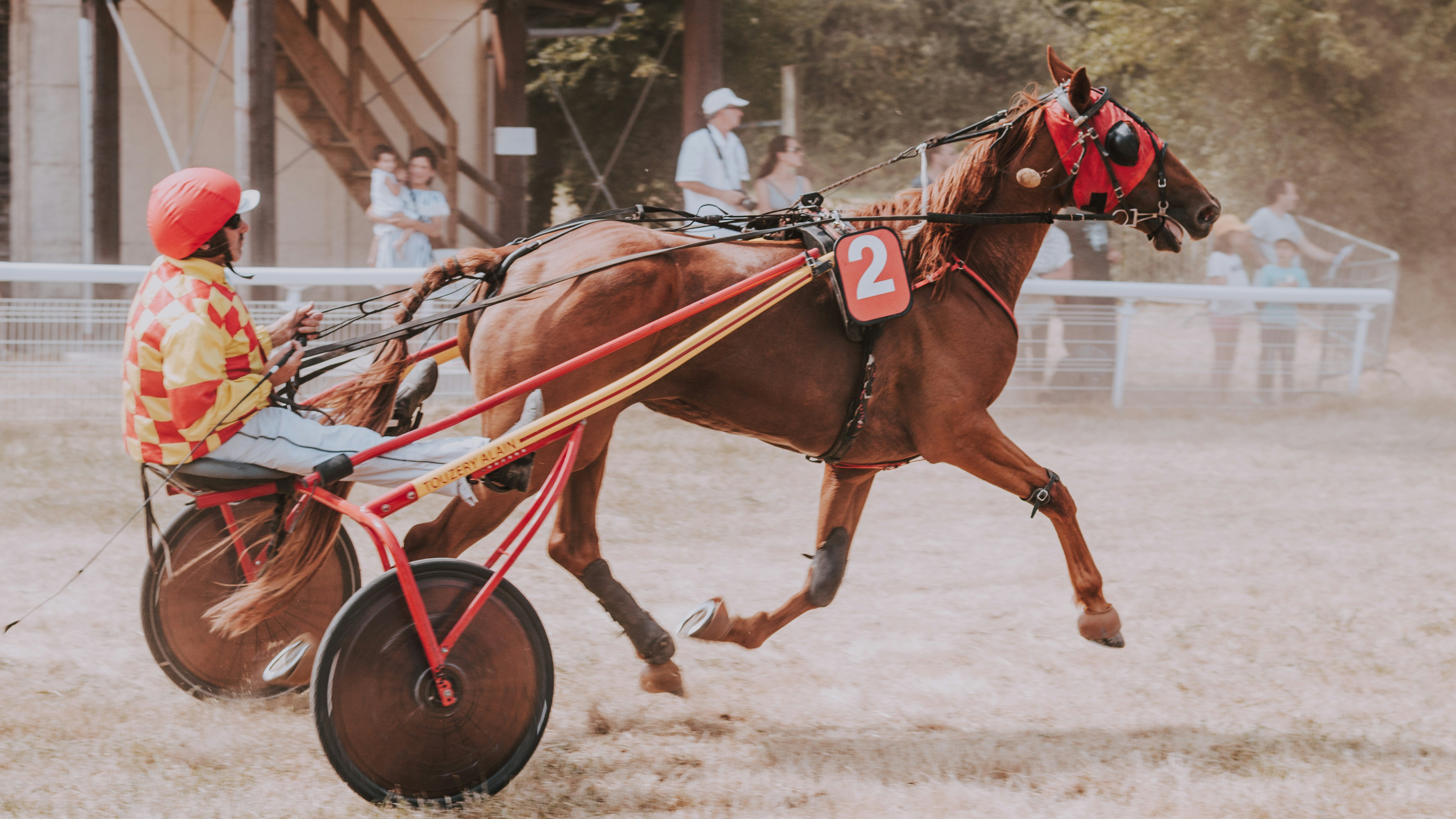 man riding on horse carriage